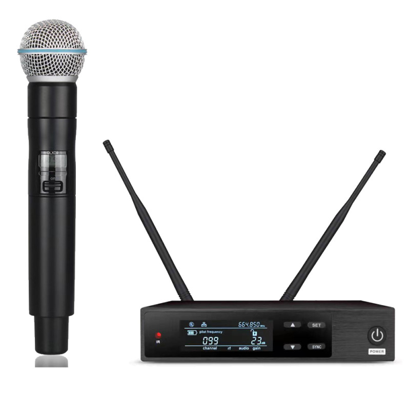 Advanced QLXD 100 Channel True Diversity Wireless Microphone System QLXD4 Receiver QLXD2 Beta58 Handheld Metal Material Audio Advanced QLXD 100 Channel True Diversity Wireless Microphone System QLXD4 Receiver QLXD2 Beta58 Handheld Metal Material Audio