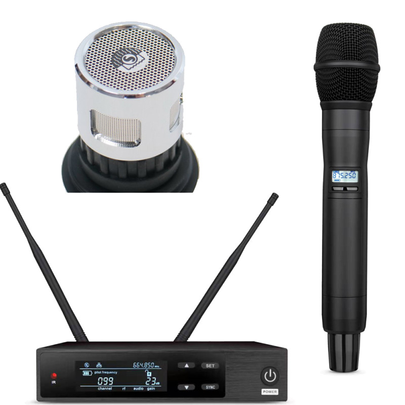 QLXD KSM9 Silver Capsule 100 Channel Digital Wireless Microphone System ULXD Handheld Stage Performance QLXD KSM9 Silver Capsule 100 Channel Digital Wireless Microphone System ULXD Handheld Stage Performance