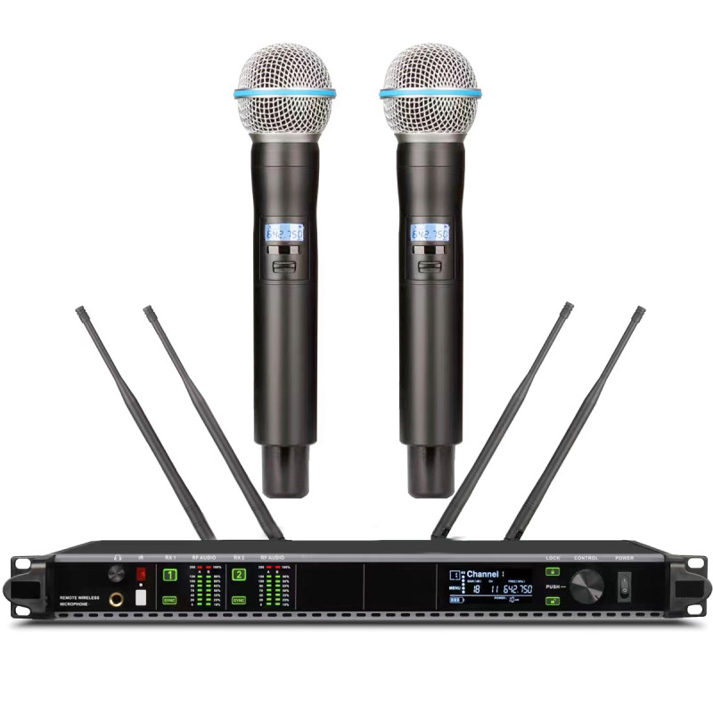 Axiet AD4D with Dual Beta58 Wireless Karaoke Microphone System for Stage Live Music Performance Mixer AMP Axiet AD4D with Dual Beta58 Wireless Karaoke Microphone System for Stage Live Music Performance Mixer AMP
