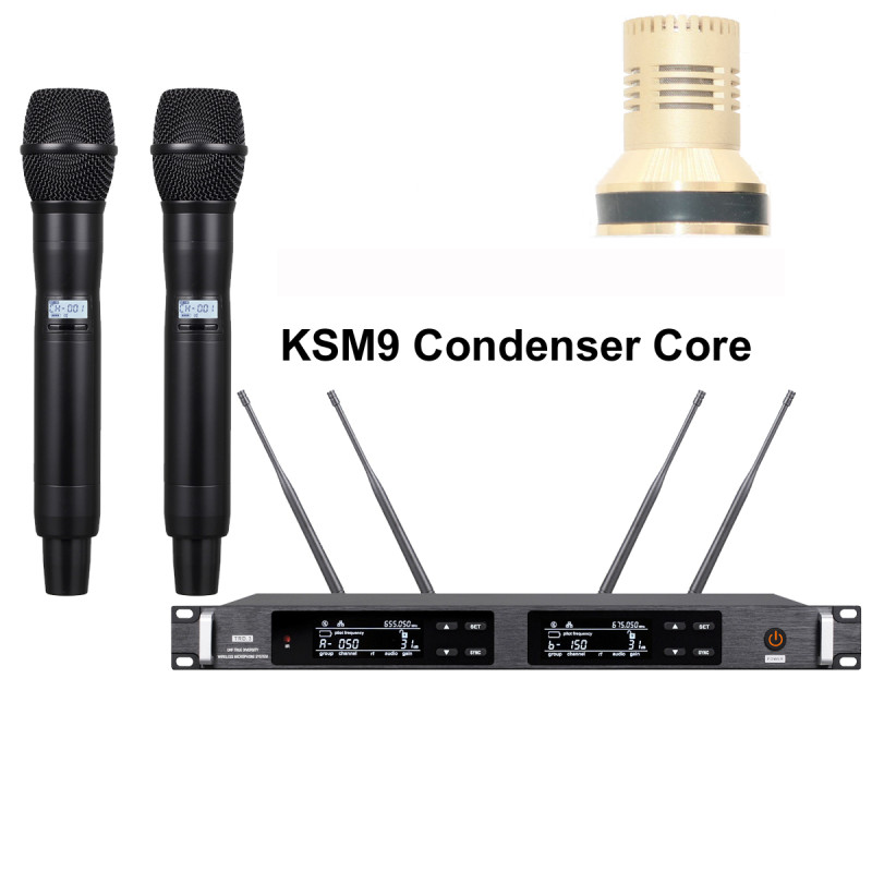 Advanced ULXD4 Dual KSM9 Condenser Capsule Handheld Stage Vocal Concert Mics Sets 4 Antenna True Diversity Advanced ULXD4 Dual KSM9 Condenser Capsule Handheld Stage Vocal Concert Mics Sets 4 Antenna True Diversity