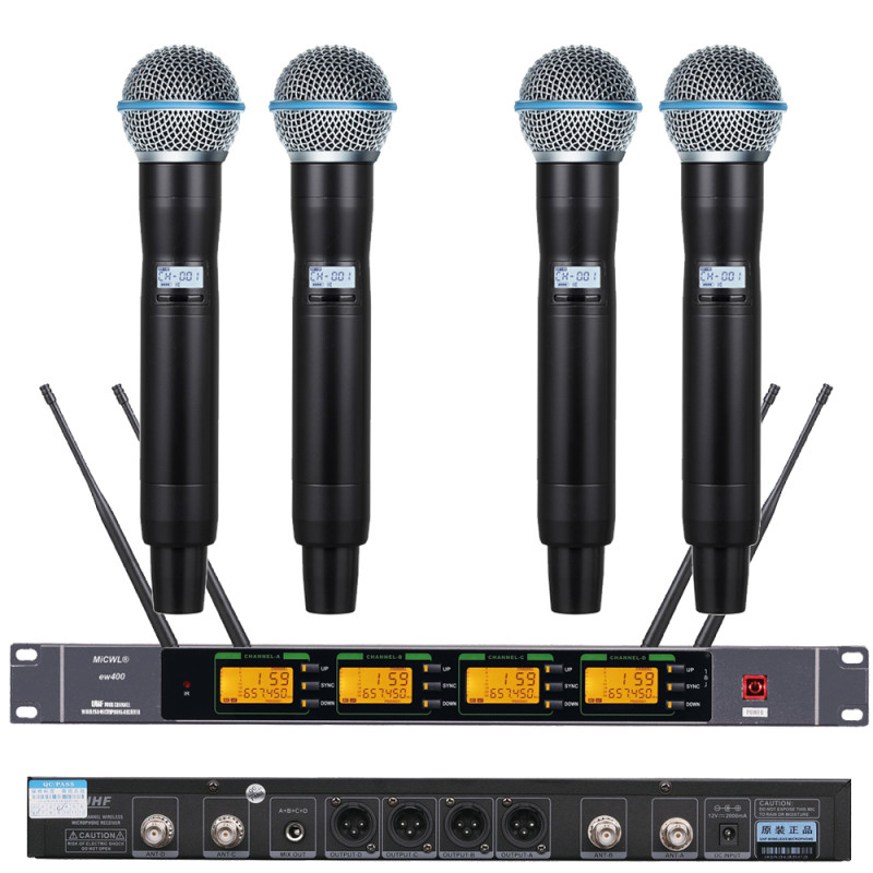MiCWL ew400 400 Channel Beta58 Wireless DJ Karaoke Microphone System 4 Beta58 Handheld Dynamic Cardioid Limited Edition MiCWL ew400 400 Channel Beta58 Wireless DJ Karaoke Microphone System 4 Beta58 Handheld Dynamic Cardioid Limited Edition