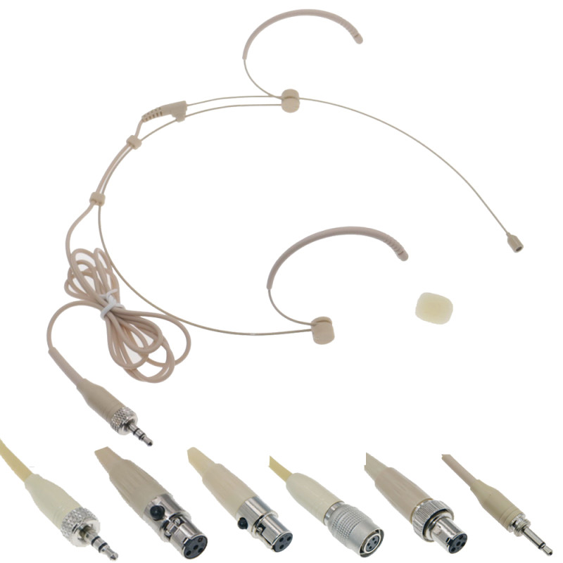 OM61 Double ear Wearing Headset Condenser Microphone Mic for Shure Sennheiser AKG Audio Technica Wireless BodyPack Transmitter OM61 Double ear Wearing Headset Condenser Microphone Mic for Shure Sennheiser AKG Audio Technica Wireless BodyPack Transmitter