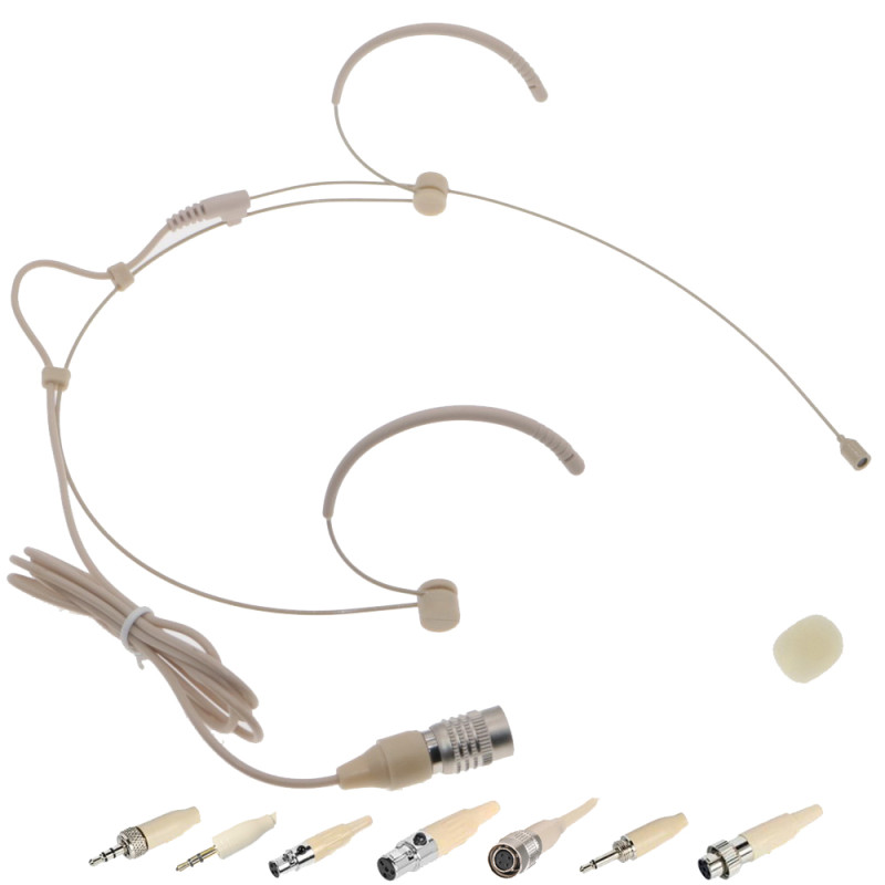 OM61 Double ear Wearing Headset Condenser Microphone Mic for Shure Sennheiser AKG Audio Technica Wireless BodyPack Transmitter OM61 Double ear Wearing Headset Condenser Microphone Mic for Shure Sennheiser AKG Audio Technica Wireless BodyPack Transmitter