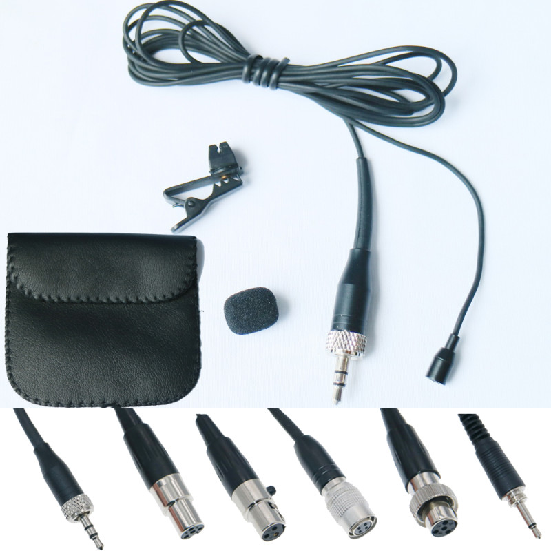 Black Lavalier Lapel Microphone For Sennheiser Shure AKG Samson Wireless BodyPack Transmitter with Bag Black Lavalier Lapel Microphone For Sennheiser Shure AKG Samson Wireless BodyPack Transmitter with Bag