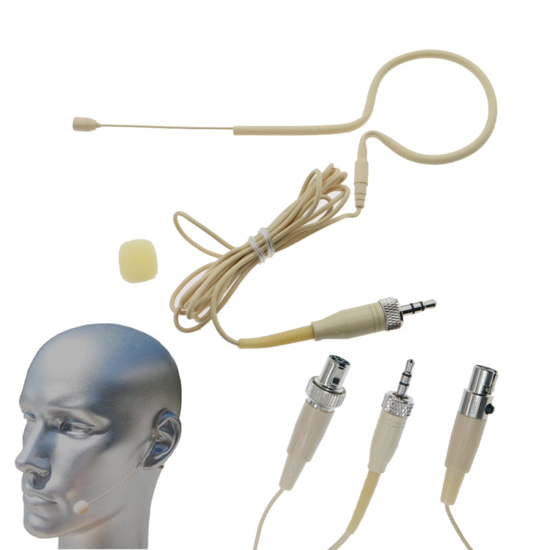 Beige MX153 Hanging Earset Headset Microphone For Shure Sennheiser EW G3 G4 4Pin AKG Samson 3Pin Limited Edition Beige MX153 Hanging Earset Headset Microphone For Shure Sennheiser EW G3 G4 4Pin AKG Samson 3Pin Limited Edition